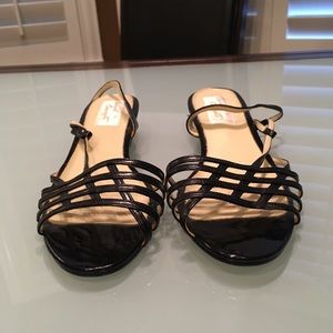 Casual Concepts black wedge sandals size 8 1/2